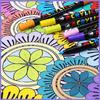 36/84Color Double Head Brush Acrylic Paint Markers Pens for Stone Ceramic Fabric DIY Painting Card All Surfaces Art Supplies