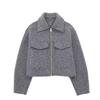 Women's Solid Color Fashionable Soft Woolen Short Jacket Jacket