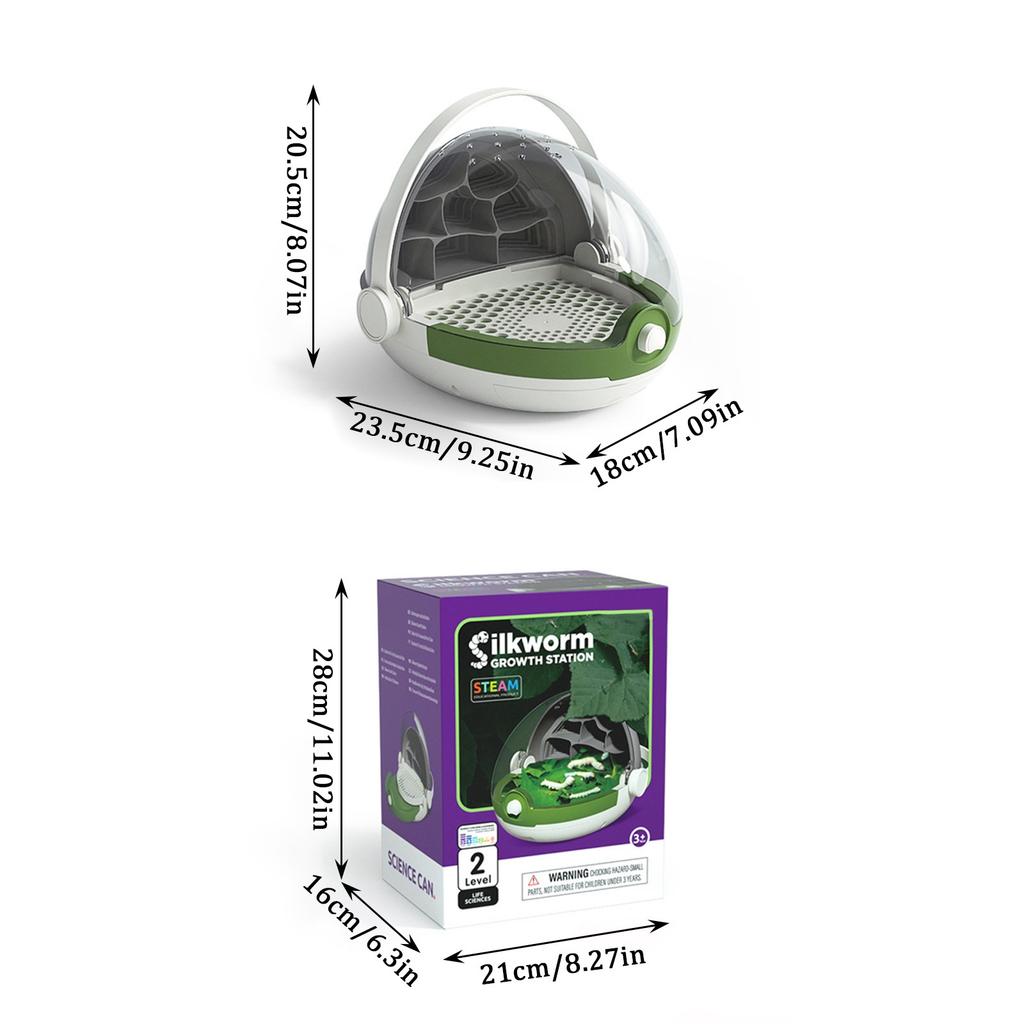 Portable Silkworm Transport Container Kids Outdoor Toys Reptile Feeding Box Transparent Animal Habitat Cage For Pet Frogs Scorpions