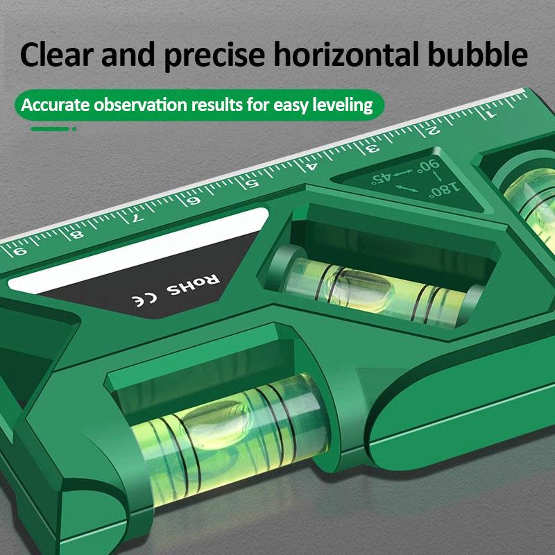 Portable Magnetic Water Level Meter High-precision Protractor Measurement Mini Ruler Woodworking Level Gauge Horizontal Measure