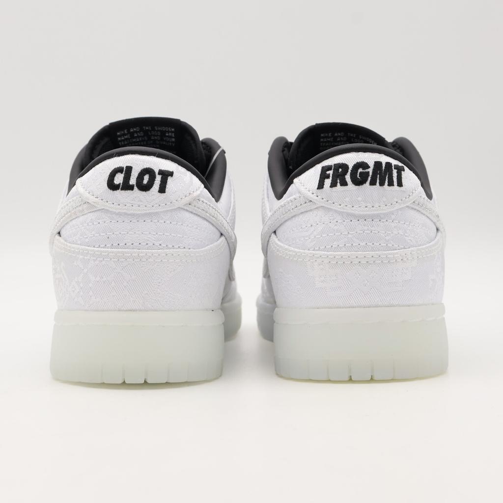FN0315-110 CLOT Fragment Nike Dunk Low თეთრი შავი (მამაკაცის)
