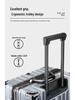 24-Inch Fashionable Aluminum Trolley Suitcase with Silent Wheels and Large Capacity for Women and Students