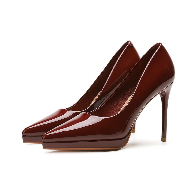 Elegantní Dámské Boty na Vysokém Podpatku Model Módní Přehlídka Vysoké Podpatky Dámské Špičaté Nepromokavé Platforma 10,5CM Stiletto Dámské Boty