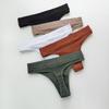 Slip da donna a vita bassa con forchetta alta in cotone perizoma in cotone traspirante per fitness sportivo