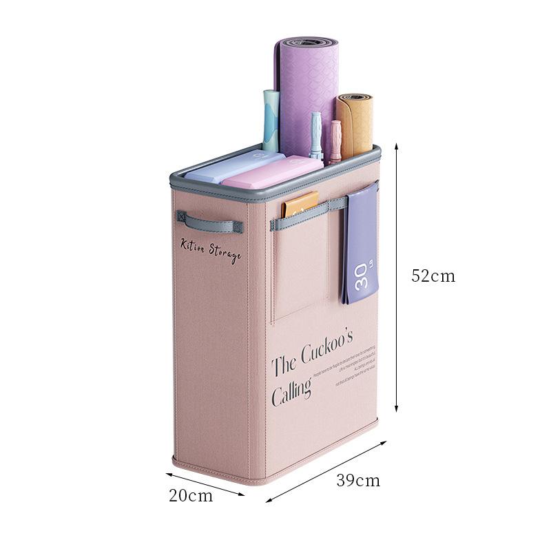 Foldable Fabric Storage Basket Yoga Storage Box Sundries Yoga Mat Organizing Home Sports Equipment Storage