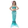 Costume da Bagno a Coda di Sirena per Bambina con Tasca per Pinna Costume da Bagno Cosplay per Ragazze