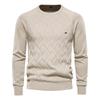Basis Heren Truien Effen Kleur O-Hals Lange Mouw Gebreide Heren Pullover Winter Mode Warme Truien Heren