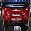 For Cadillac ATS 2013- Sedan Accessories Car Carbon Fiber Interior CD Radio Panel Trim Sticker Modification