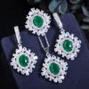 Crystal High-End Jewelry Set, Zircon Necklace, Earrings, Rings, Three-Piece Set, Wedding Accessories.
