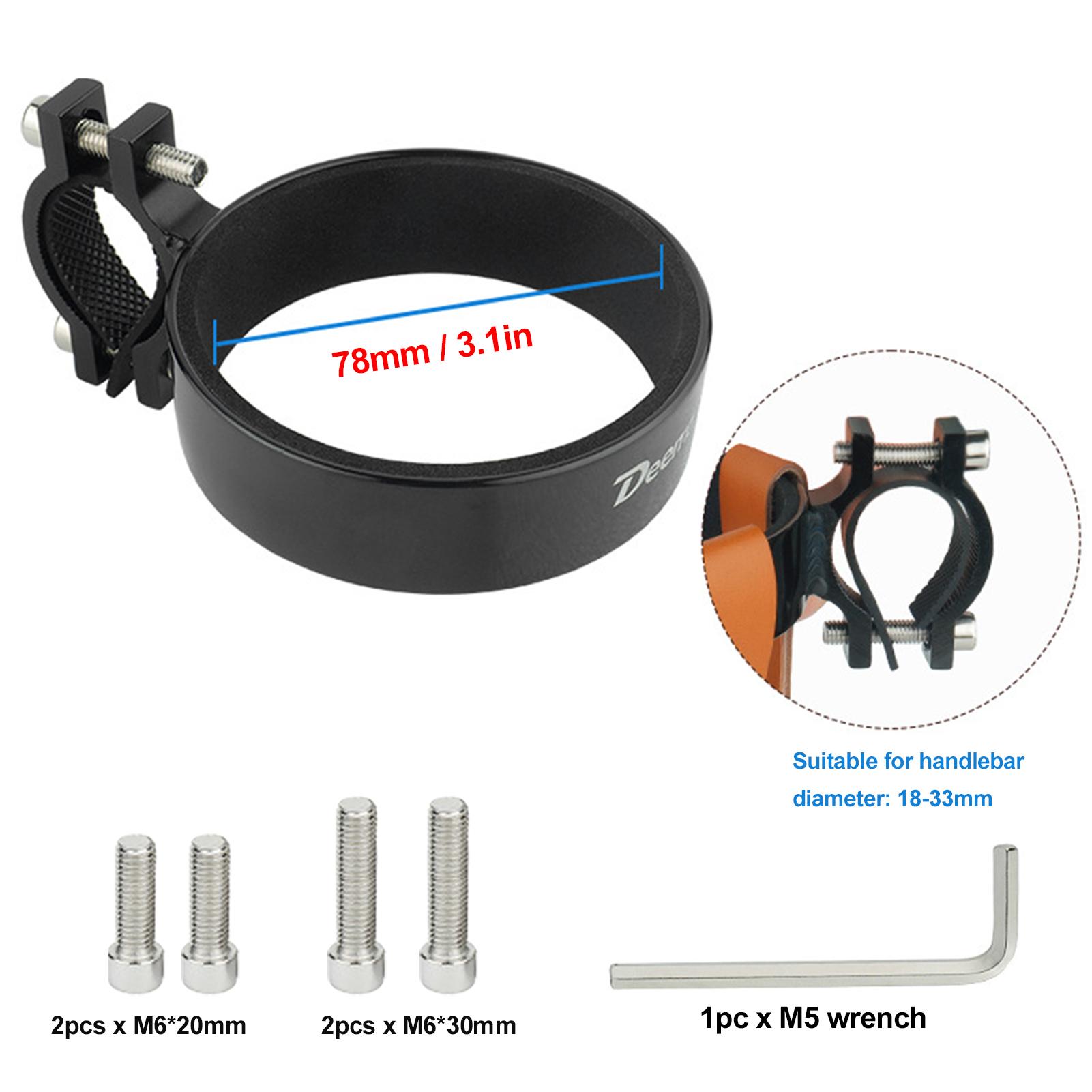 

Handlebar Drink Holder, Drink Holder, Road Bike Bottle Holder with Soft Foam Padding for 18-33mm Handlebars, Lightweight Aluminum