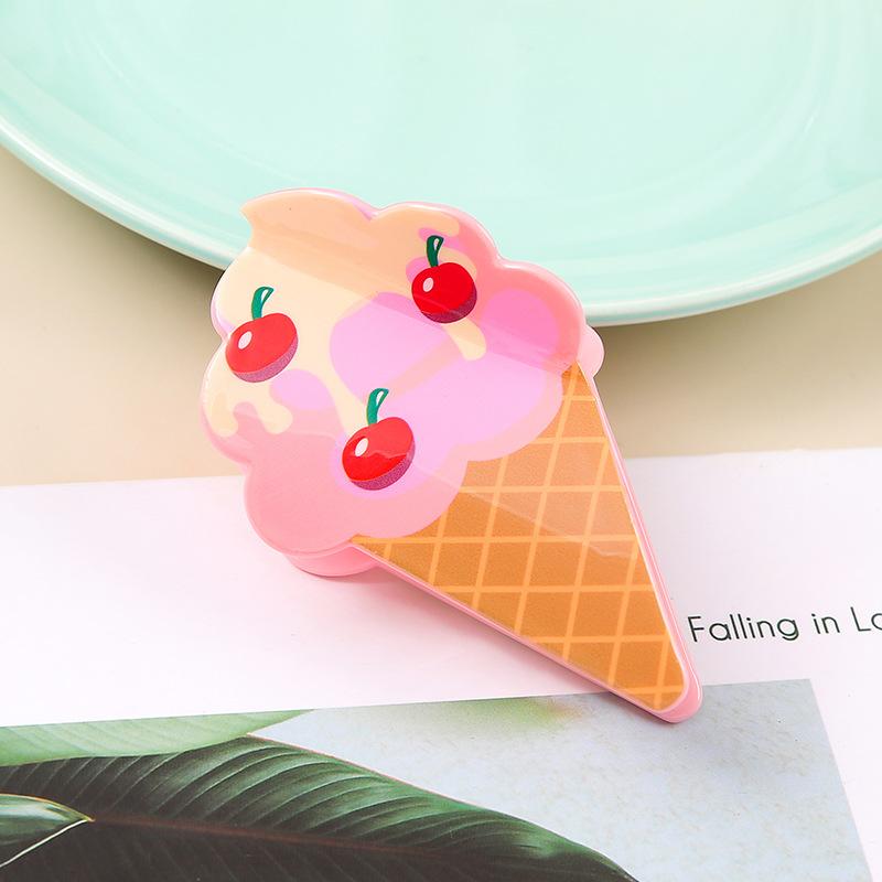 1pc New cute and personalized niche cartoon cup popcorn beverage cup fun acrylic sheet hair clip clip