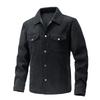 Mens Slim Fit Jacket Casual Fall Outerwear Solid Color Long Sleeve Non-Hooded