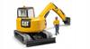 Caterpillar Bagger mit Figur Bruder 02466 Profi Serie 1:16