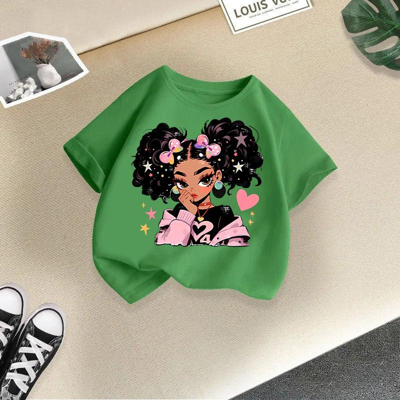 Children T-shirt Kid T Shirt 2-13Y Cool Girl Printed Kids 100% Cotton Clothes Tshirt Tops Tee