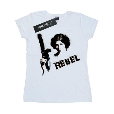 Camiseta de algodão feminina/senhora Princesa Leia Rebel