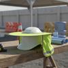Bauhelm mit Sonnenschutz, Hohe Sichtbarkeit, Hart, Atmungsaktives Netz, Helm, Nackenschutz für Arbeiter,