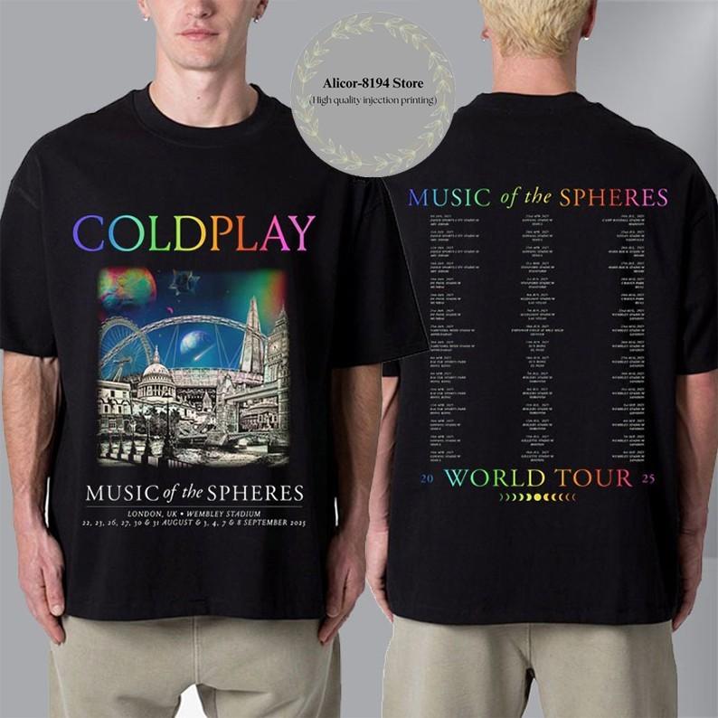 

Coldplay London UK Music Of The Spheres On August And September 2025 T Shirt M