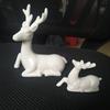 Easter Couple Deer White Glazed Porcelain Ceramic Crafts Ornaments Decorations for Home Decro Fairy Garden Accessories for Gifts