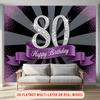 Party Backdrop Birthday Purple 80Th Photo Booth Background Wall Decor