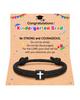 Easter Basket Stuffers for Teens Men Women Inspirational Religious Bible Verse Joshua 1:9 Cross Bracelet