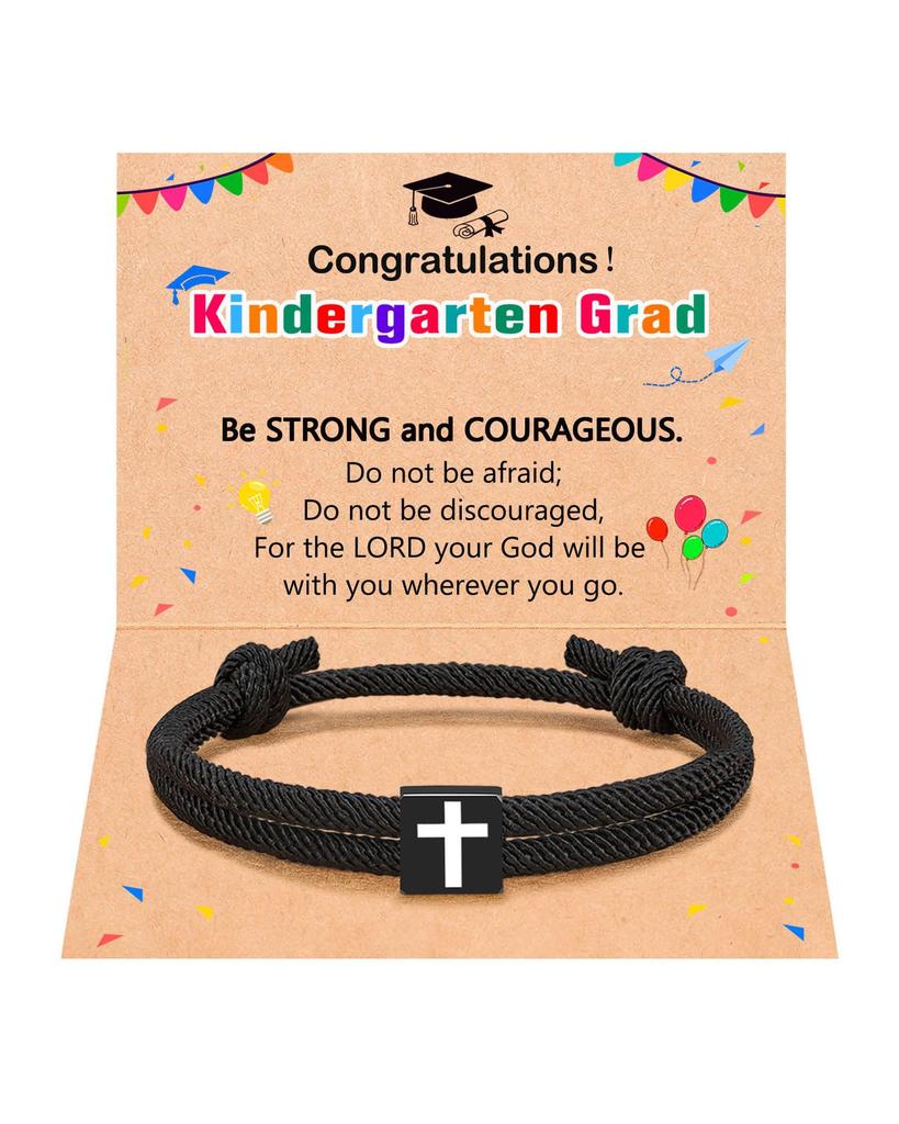 Easter Basket Stuffers for Teens Men Women Inspirational Religious Bible Verse Joshua 1:9 Cross Bracelet