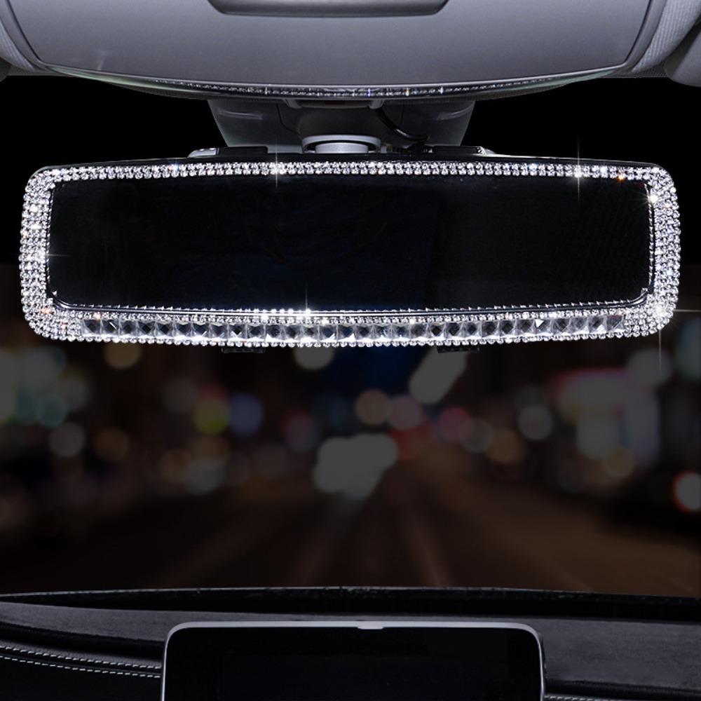 Bling Bling Design Car Rearview Mirror Decor Shiny Crystal Car Styling Accessories Car Interior