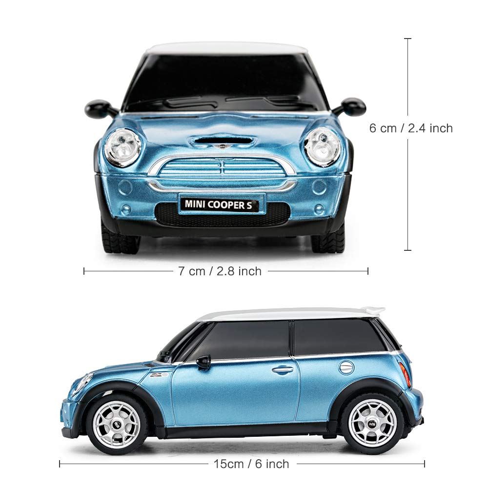 RASTAR Mini Cooper S Auto na dálkové ovládání pro Mini Hračku Modré 1/24 Děti, 124 Auto,