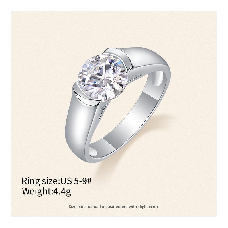 Bulk in Stock 925 Sterling Silver VVS D Five Stone Moissanite Ring for Women Engagement Wedding Diamond Ring