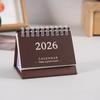 2026 Simple Style English Mini Desk Calendar Desktop Display Solid Color Portable Small Desk Calendar Desktop Decoration