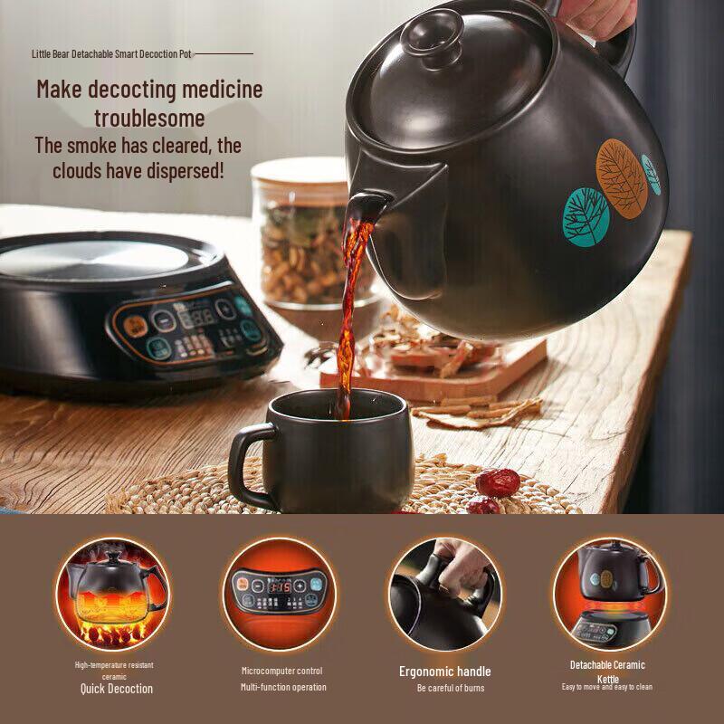 Bear 3.5L Automatic Ceramic Herbal Medicine Pot CN plug (adapter included)