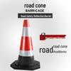 70cm Reflective Rubber Safety Cone - High-Speed Traffic Warning & Isolation Barrier