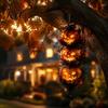 Spooky Theme House Decor Halloween Triple Stacked Jack-o'-Lantern Door Hanger, 2D Pumpkin Wall Hanging Ornament, Souvenir Party Favors Fall Porch for