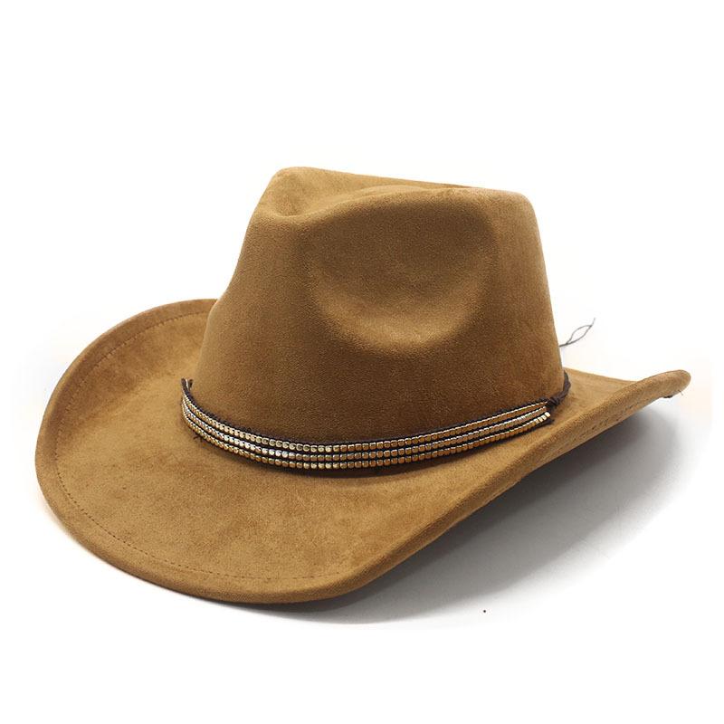 Suede High-End Top Hat, Retro Cowboy Hat For Men And Women, Western Tibetan Famous Cow Head Felt Hat