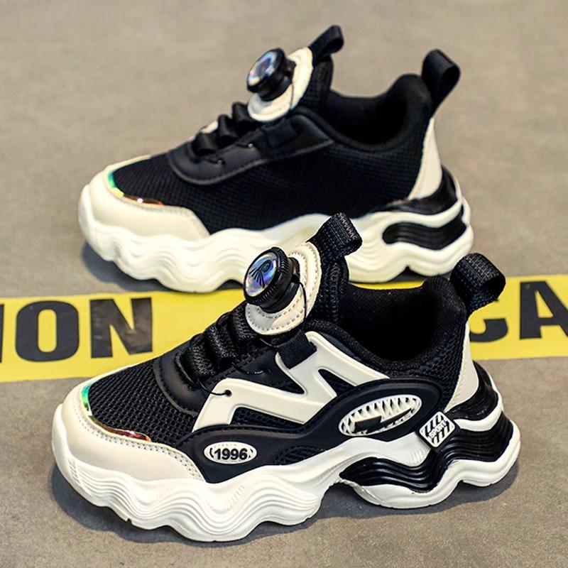 Boys Shoes 2025 Summer New Breathable Mesh Children's Dad Mesh Shoes Medium and Large Children's Boys Fried Street Sports Shoes