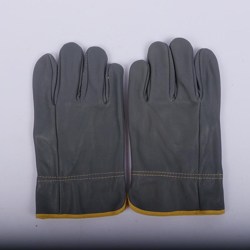 Heat-Resistant Short Leather Welding Gloves
