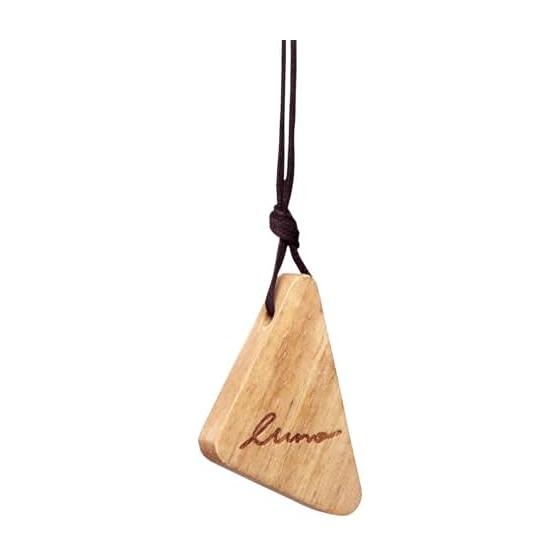 Carmate Hanging Deodorizing Air Freshener for Cars and Rooms Natural Aroma Oil Formula [Plumeria & Raspberry] Luno Hanging Wood Natural Wood