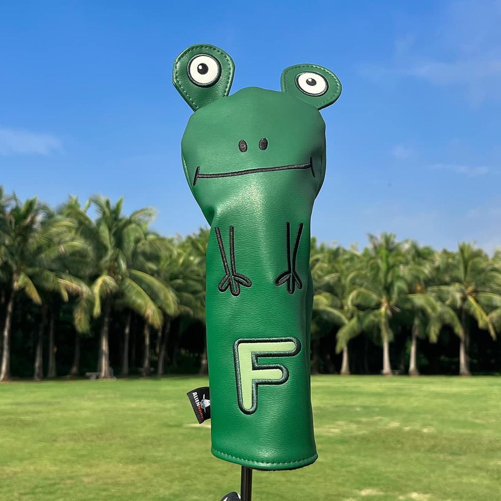 Golf Wood Cover Frog Style Golf Head Cover Set Golf Driver Cover Head Cover for Fairway Hybrids Made of Premium Leather Aliennana Popular Golf Head