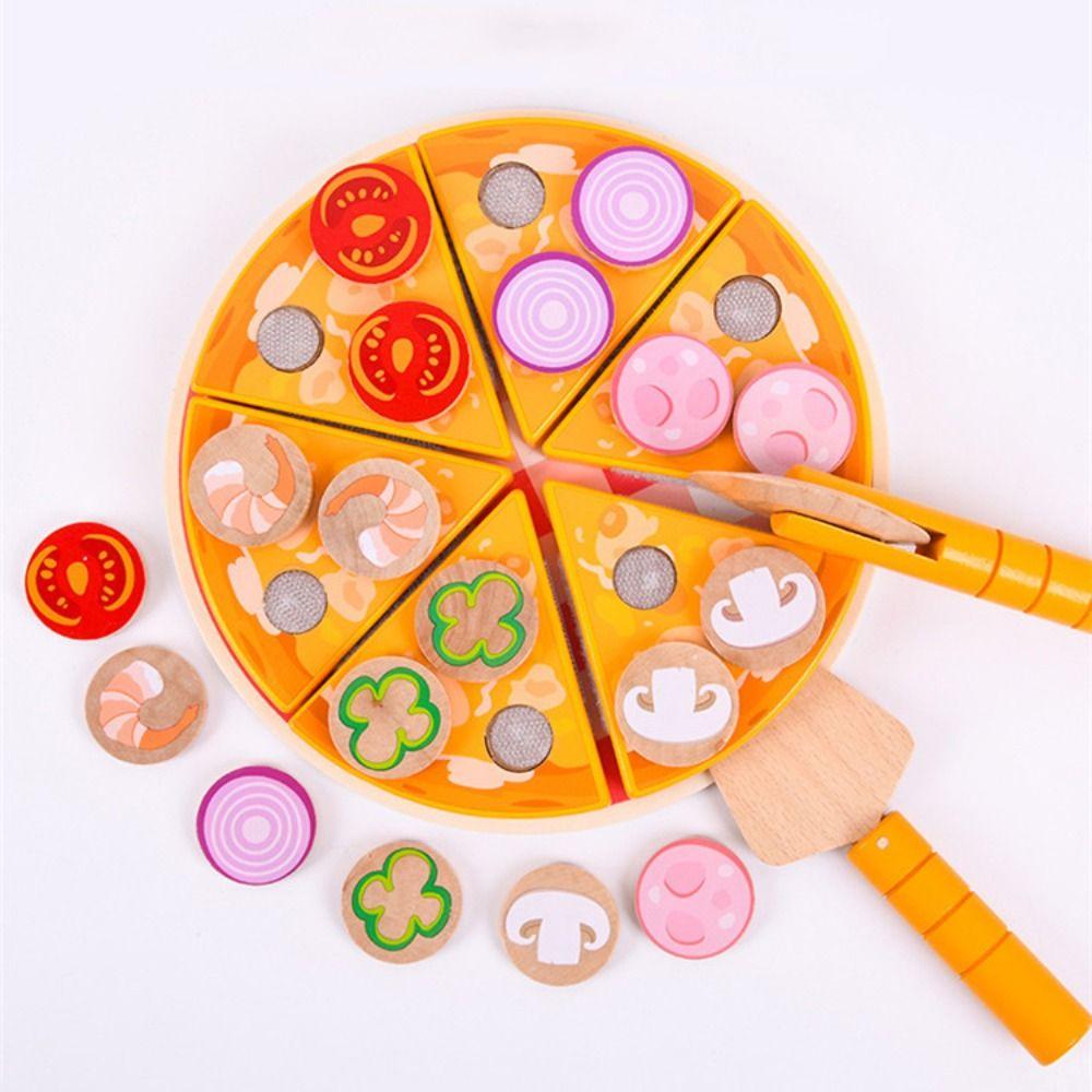 Interactive Pizza Pretend Play Toy Early Education Cookie Play Food Set House Kitchen Toys
