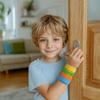 6 Pack Sensory Fidget Toys Slap Bracelets, Textured Silicone Sensory Toys for Kids, Calming Tool for Special Needs, Wearable Anxiety Relief Toys for