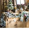 Artificial Christmas Vine Hanging Flowers for Wall Decoration Rattan Fake Plants Leaves Garland Romantic Wedding Home Decoration