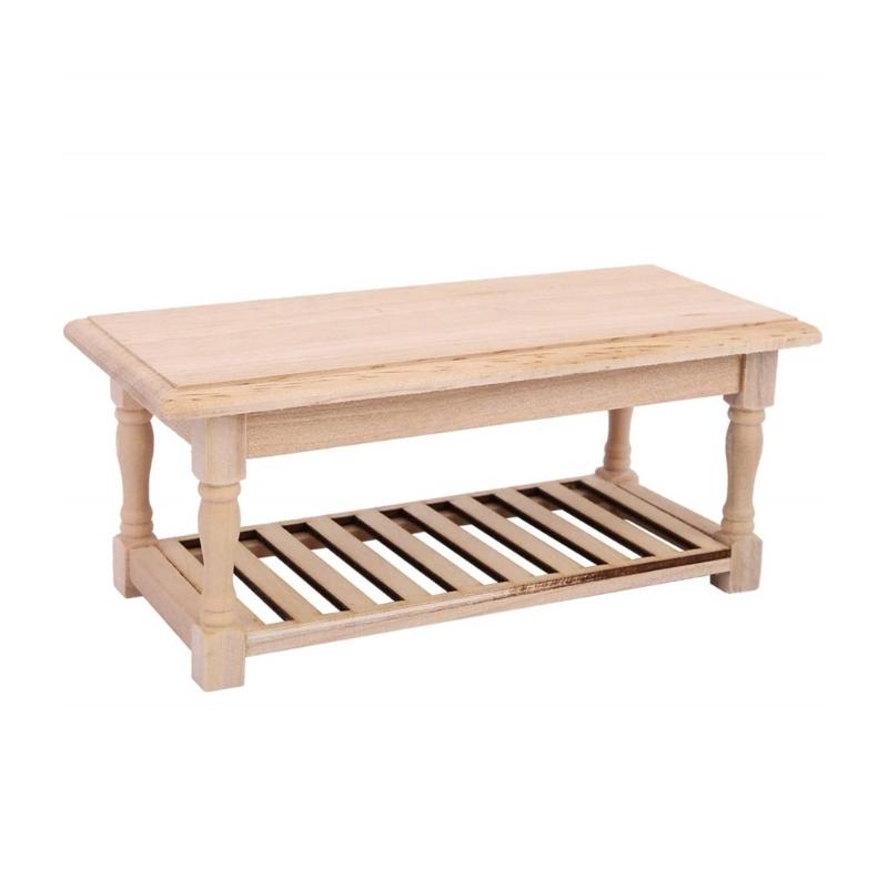 Miniature Sturdy Wood Table for Dollhouses Decoration and Girls' Role Playing Toy In 1 12 Scale Daily Casual Use