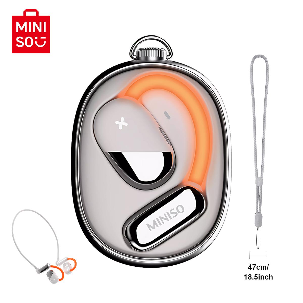 

MINISO M99 Наушники открытого типа Bluetooth 5.4 ANC Шумоподавление Спортивные Беспроводные Наушники IPX5 Водонепроницаемые Оранжевые Светящиеся Наушники белый