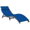 Day and Night - Day and Night Solid Acacia Wood Lounger with Gray Cushion