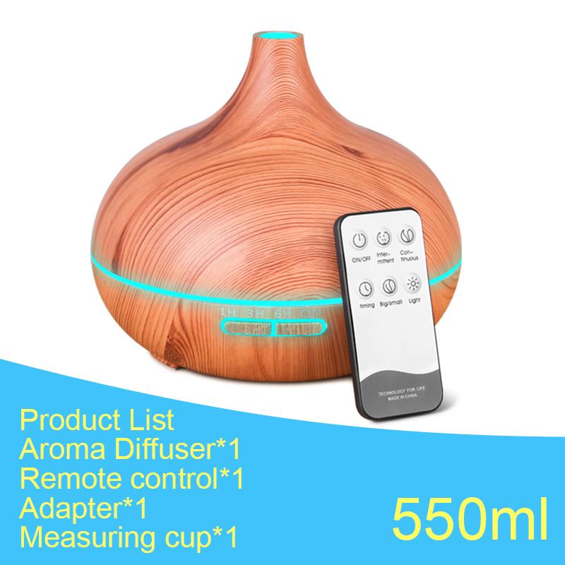 550ml Aroma Diffuser Plant Essentiële Olie Difusor Luchtbevochtiger Luchtreiniger Huishoudelijke Elektrische Geurverstuiver Voor Thuis El