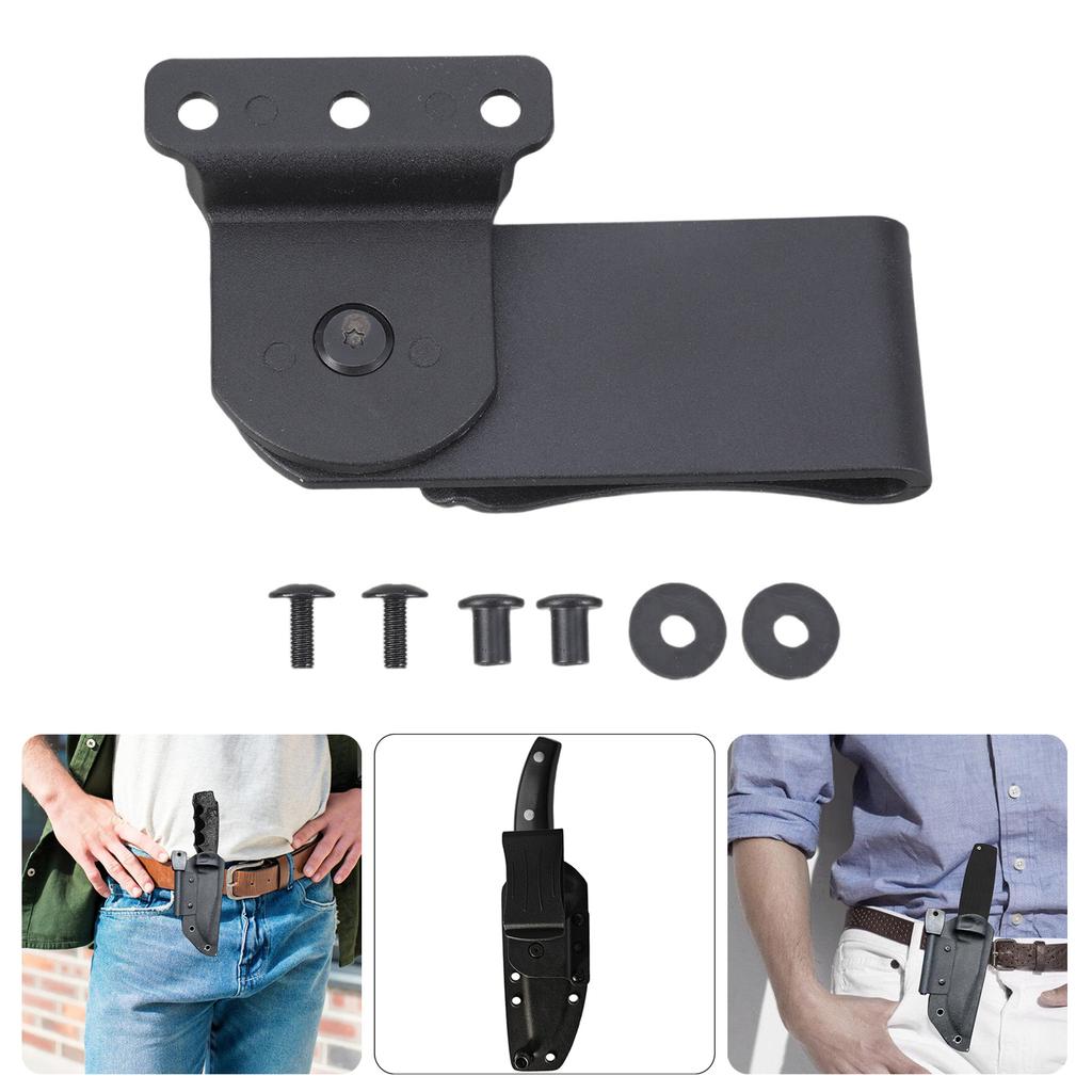 Universal Knife Sheath Belt Clip 360 Degree Swivel Holder Universal Belt Clip for Outdoor Activities and Tool Carrying