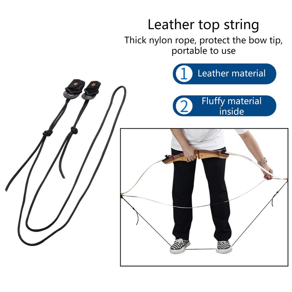 Leathers Recurve Bow Stringer Bow Winding Rope Changer Archerys Recurve Bow Stringer Tool Hunting Accessories Durable
