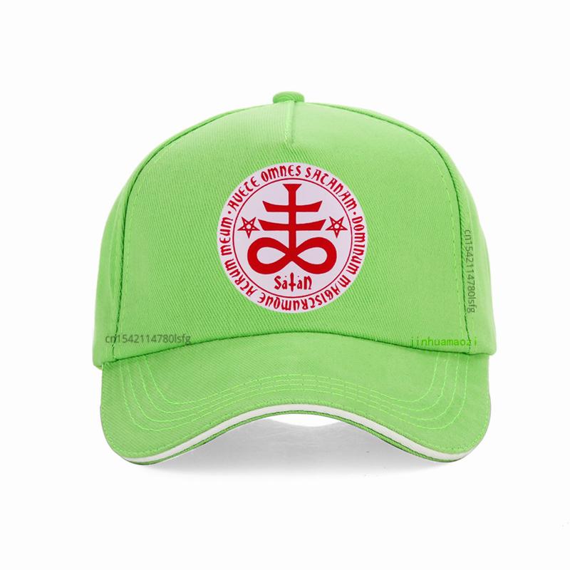 Satan Leviathan Kreuz Hut für Unisex WoUnisex Verstellbare Snapback Hüte Punk Goth Kirche des Satanischen Symbols Kolye Baseball Cap Mütze
