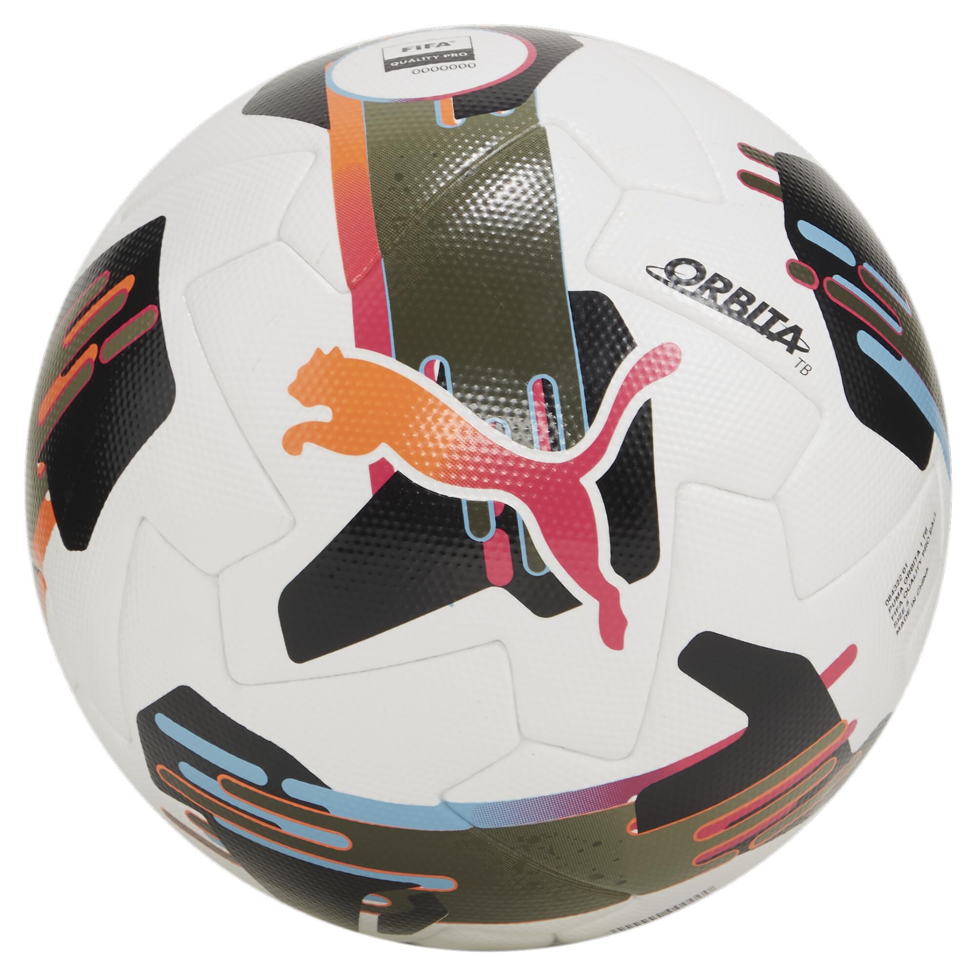 PUMA Orbita 1 Soccer FIFA Size Ball, Unisex, TB, Quality, White-Multicolor, 5, 084322_01