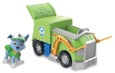TAKARA TOMY Vehicul de bază Paw Patrol Rocky Clean Cruiser (cu figura)