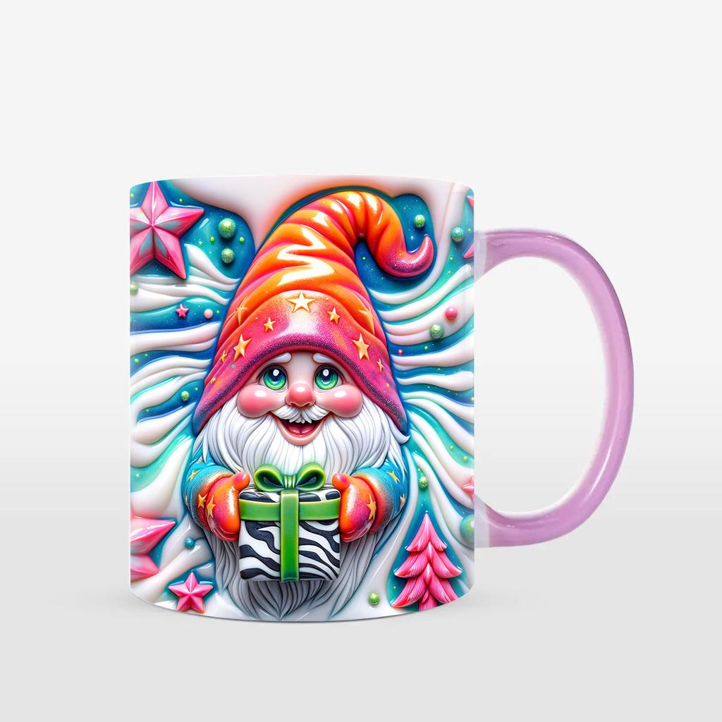3D Christmas Gnome Christmas Ceramic Coffee Mug Tea Cup New Xmas